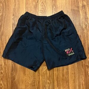 Vintage 90s Surf Style Shorts Men Large Navy Interplanetary Body Gear Nylon USA